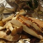 酒盃 - 比内地鶏と秋のきのこ焼き(1,000円)