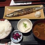 奥志摩 - 150914日替わり焼魚定食700円サンマ
