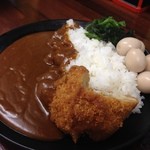 ラーメン神山 - H.27.5.12.夜 家系カレー 380円 + TP白身魚フライ 250円