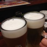 ラーメン神山 - H.27.5.12.夜 生ビール vs 生ビール