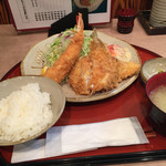 かつふみ - 四点1200円 えび、きす、あじ、いか