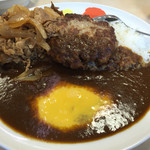 Matsuya - ハンバーグカレー¥590+生玉子¥60+牛皿¥210