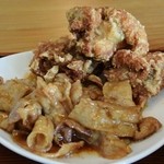 七フクロウ - コンビ定食の「しょうが焼き＆若鶏の唐揚げ」