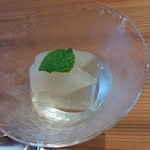 食の円居 なず菜 - 青柚子のゼリーと和梨のコンポート
