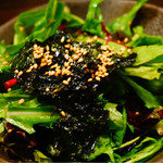 SATOブリアン - 水菜と海苔と胡麻のサラダ