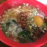 台湾屋台 阿Ｑ麺館 - 鶏ガラ風スープが美味しくて飲み干してしまった！！