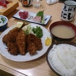 にし与 - 20151107 魚河岸定食(フライと刺身の定食)