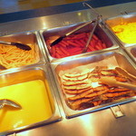 さんふらわあ レストラン - ウインナー・フライドポテト・シャケ・スクランブルエッグ