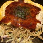 Okonomiyaki Teppan Yaki Rokusan - シンプルなイカ&豚のモダン焼き