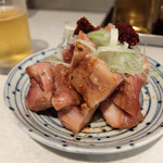 Harubarutei - 201511 ネギトリ(500円)。オーブンで焼いたもも肉のローストチキン