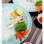 菜 - 料理写真:天然とらふぐ刺し（冬季のみ）