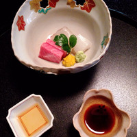 招福樓 本店 - 向付が鯛の昆布締めだったのに、お造りにも鯛が！？