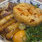 味善 - ゴボウから揚げ蕎麦＋肉＋天ぷら＋卵(2015.10.31)