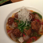 遊食屋 わらべえ - 自家製肉団子の黒酢  フワフワ！