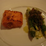 日高産大助と仏ランド産フォアグラの味噌山椒風味