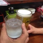 ラーメン神山 - H.27.5.23.夜 黒霧島ロックvs生ビールで乾杯♪