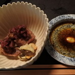 招福樓 - 近江牛しば漬けと一緒に