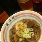 中華めん処 道頓堀 - 国産牛を使った「牛スジ煮込み」４５０円