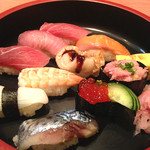寿司海鮮 御旦孤 - おまかせにぎり