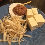 Sumou Chaya Terao - 追加トッピングの牛蒡、豆腐、つみれ