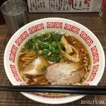 一松 - 2015.11.9(月)16時20分　再訪　美味しいラーメンd(^_^o)