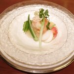 和風フレンチ ichiRyu - ichiRyuランチ 3240円 の海の幸と季節のお野菜のサラダ仕立て