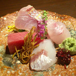 龢 - H27.11.10 お造り「本鮪・羽田・間八・赤矢柄」