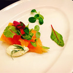 オーク ドア - 桜でスモークしたサーモン ディル クリームチーズ ポテトケーキ