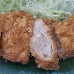 とんかつ　山和 - 特ヒレカツ断面