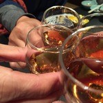 会津東山温泉原瀧 - 食前酒で乾杯