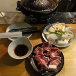 Aセットは肩ロースとランプ、野菜盛合せ
