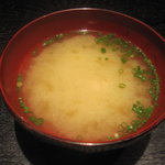 魚心 - うな丼についている味噌汁
