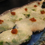 魚心 - 皮ハギのにぎり 1300円