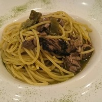 リゴレッティーノ - 牡蠣のパスタ抹茶ソース