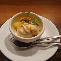 知喜多亭 和 - デザート  バニラアイスと季節のフルーツ