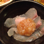 炭火焼　鳥うお - 白身魚と帆立の酢味噌