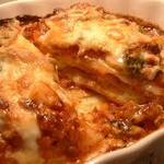Lamb ragu and eggplant lasagna