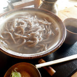 そば切 雨耕庵 - 釜揚げそば　田舎蕎麦で