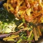 麺七 - カリカリかき揚げにたっぷりの山菜！