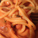 ドルチェ　ヴィータ - ホタテ貝のトマトクリームソースパスタ ズーム