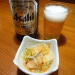 Sushi Izakaya Yataizushi - 瓶ビールと突出し