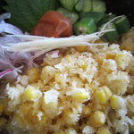 東京うどん 一将 - 季節のうどん「霰」UP とうもろこしの霰が一杯