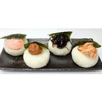 Kombu Onigiri /Umeboshi Onigiri /Salmon Onigiri (Coho salmon)/Mentaiko mayonnaise Onigiri (1 piece)