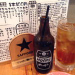 浦野屋 やきとん てるてる - 黒ホッピーセット