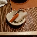 彩さい - ゴボウと穴子の寿司。