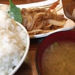 まんば - 豚肉のピリ辛炒め！