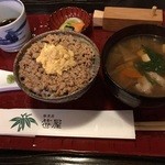 蕎麦處 笹屋 - 鶏そぼろ定食10割蕎麦で