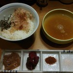 天金 - ご飯（少なめ）＋鰹節＋塩昆布