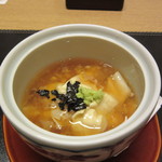 新宿割烹 中嶋 - 20151111　蒸し物　鯛と湯葉の蒸し物　新蕎麦入りの餡