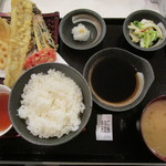 天ぷらなか天 - 穴子天麩羅定食 750円